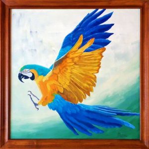 Papagáj akril festmény