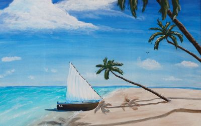 Akrilfestmény tengerpart