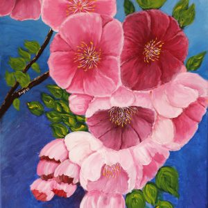 Cseresznyevirág akrilfestmény