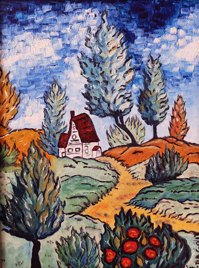 Van Gogh nyomában másolat - olaj festmény