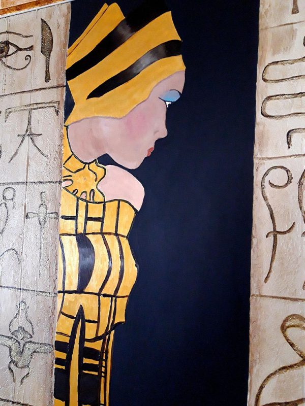 Egyiptomi hercegnő akril festmény