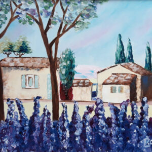 Provence levendulák olajfestmény