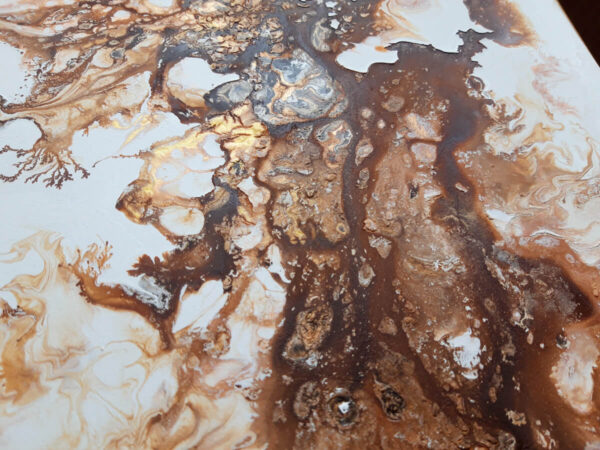 Jupiter barna aranya modern absztrakt festmény